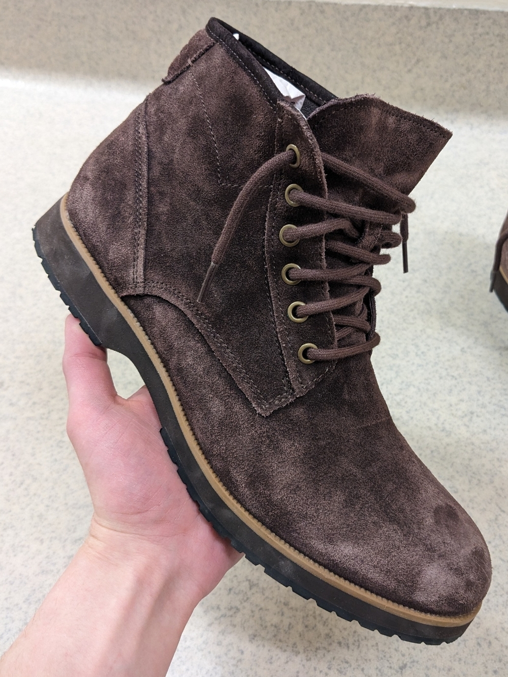 Ugg brown suede boots men's 10
